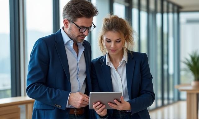 Executive mentoring session in a modern office